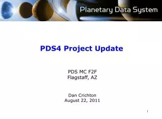 PDS4 Project Update