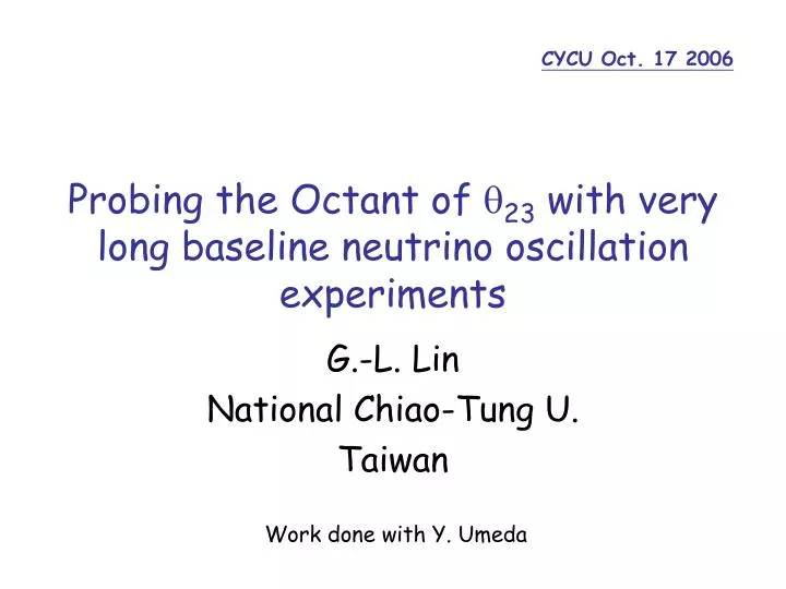 probing the octant of 23 with very long baseline neutrino oscillation experiments