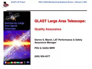 GLAST Large Area Telescope: Quality Assurance