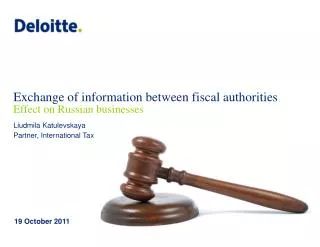 Exchange of information between fiscal authorities Effect on Russian businesses