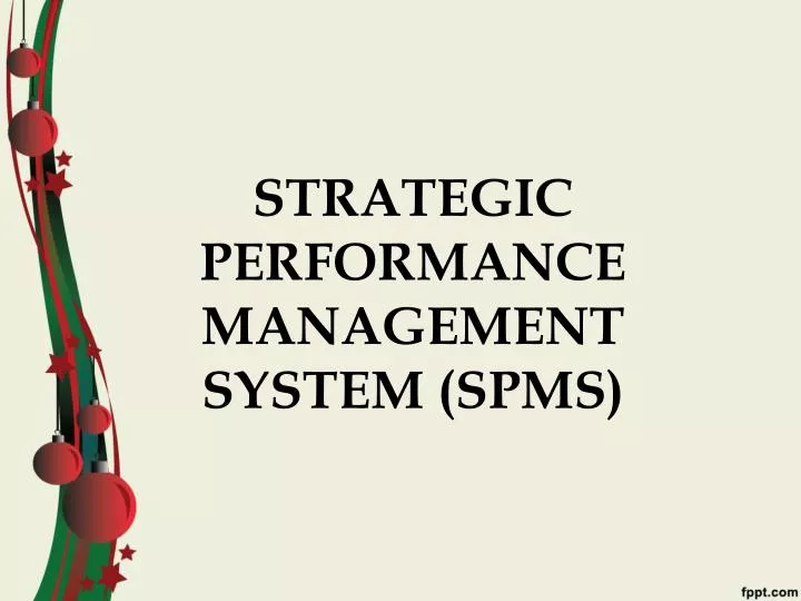 strategic performance management system spms