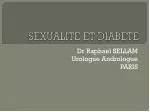 SEXUALITE ET DIABETE - slide 1