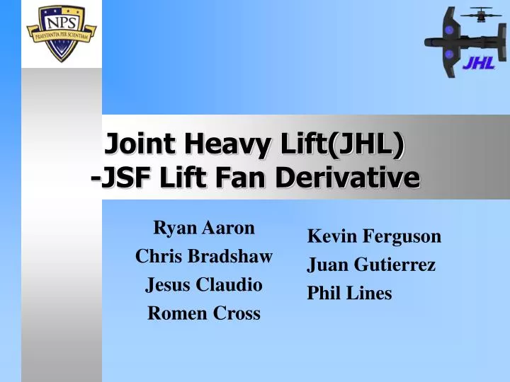 joint heavy lift jhl jsf lift fan derivative