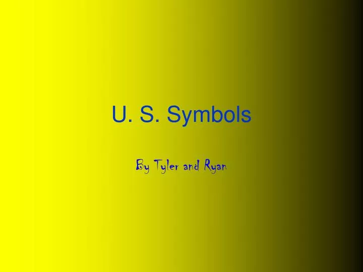 u s symbols