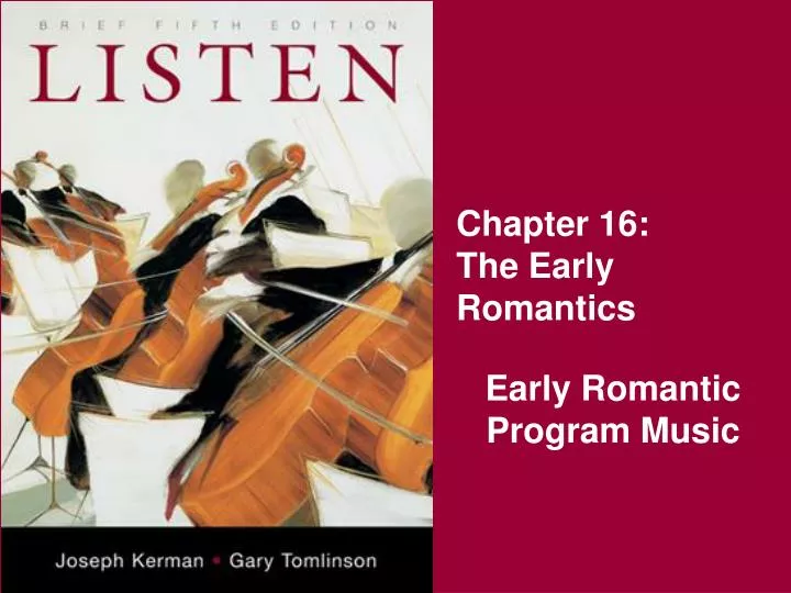chapter 16 the early romantics