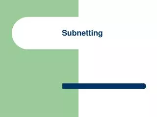 subnetting
