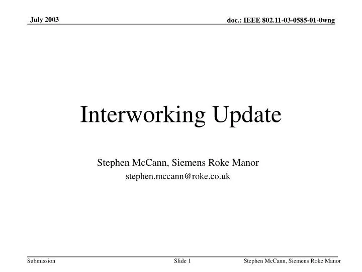 interworking update