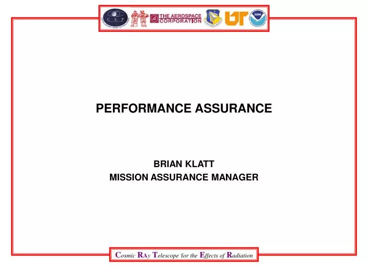 performance assurance
