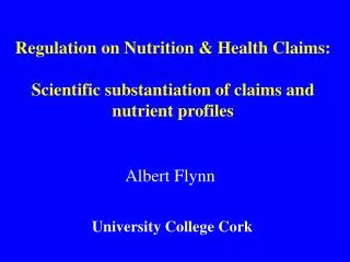 Albert Flynn University College Cork