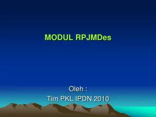 modul rpjmdes
