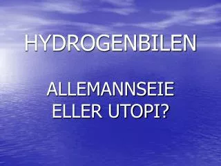 hydrogenbilen