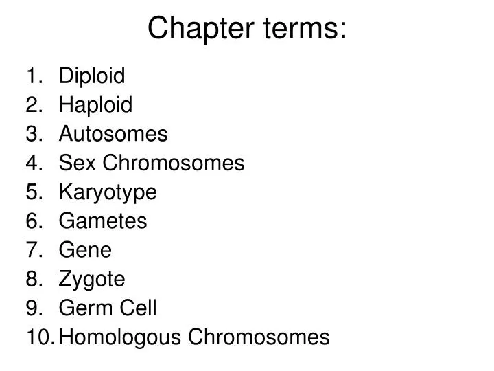 chapter terms