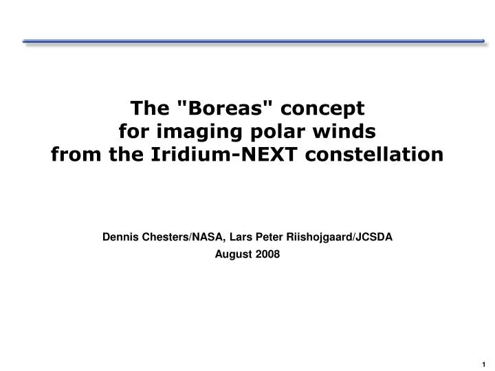 the boreas concept for imaging polar winds from the iridium next constellation