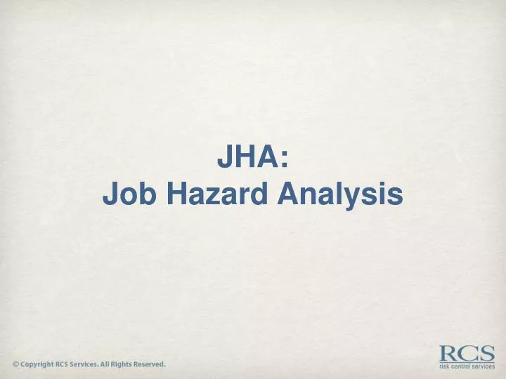 jha job hazard analysis