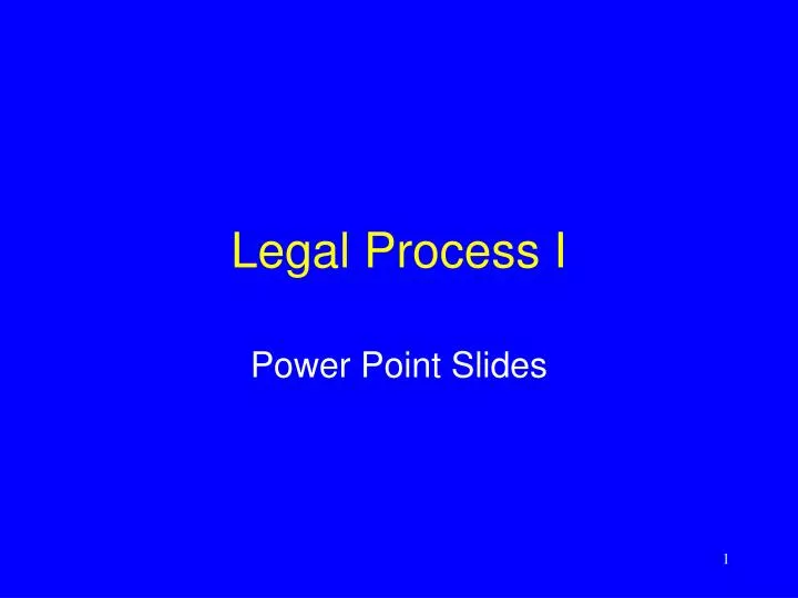 legal process i