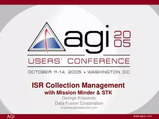 ISR Collection Management with Mission Minder &amp; STK