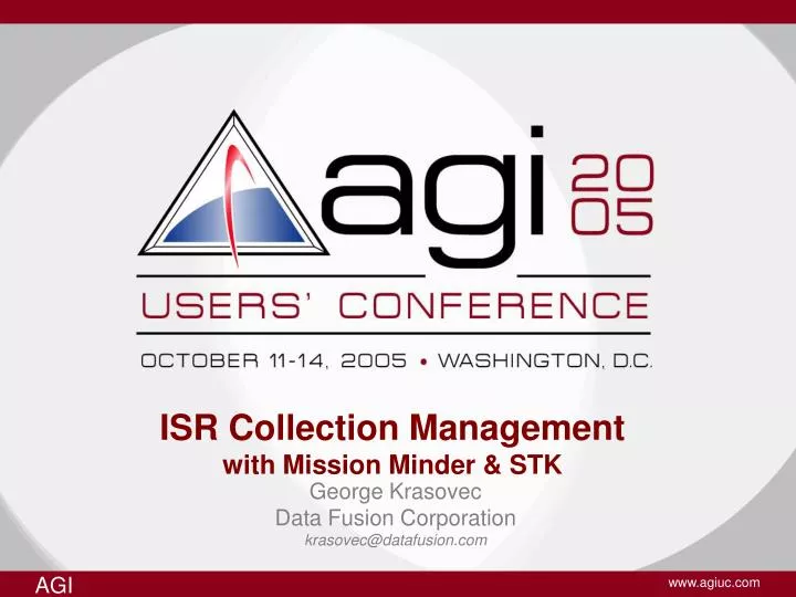 isr collection management with mission minder stk