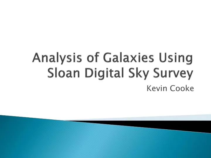 analysis of galaxies using sloan digital sky survey