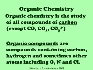 Organic Chemistry