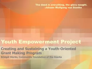 Youth Empowerment Project