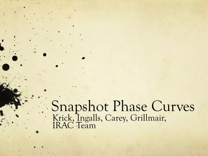 snapshot phase c urves