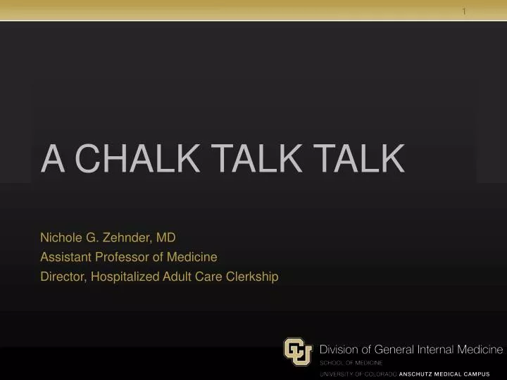 a chalk talk talk