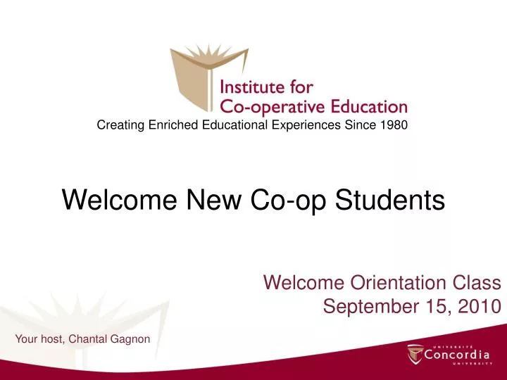 welcome orientation class september 15 2010