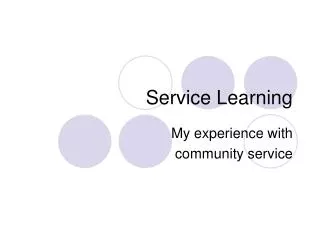 Service Learning