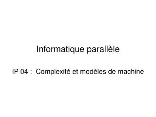 informatique parall le