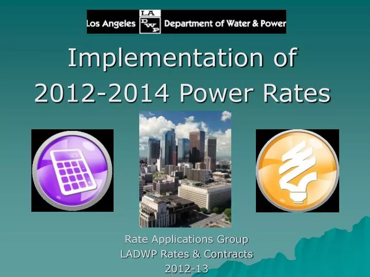 implementation of 2012 2014 power rates