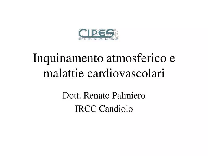 inquinamento atmosferico e malattie cardiovascolari