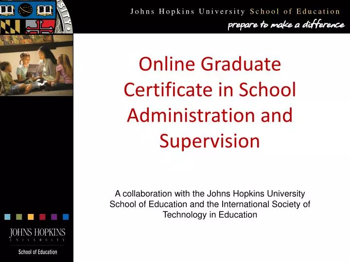 online graduate certificate in school administration and supervision