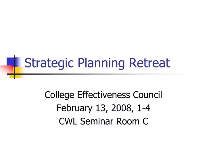 strategic planning retreat