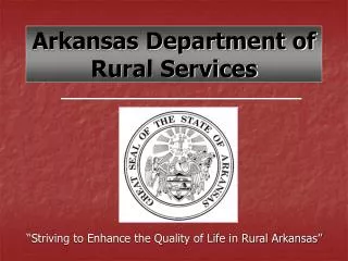 Arkansas Department of Rural Services