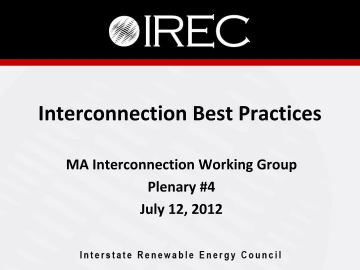 interconnection best practices