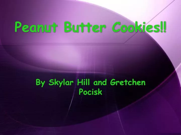 peanut butter cookies