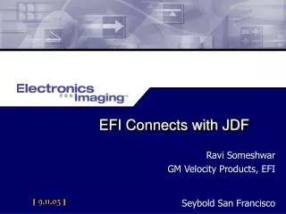 EFI Connects with JDF