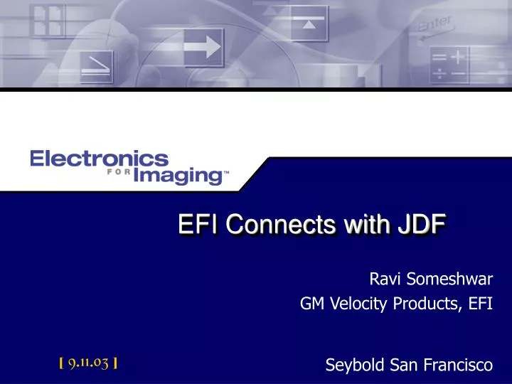 efi connects with jdf