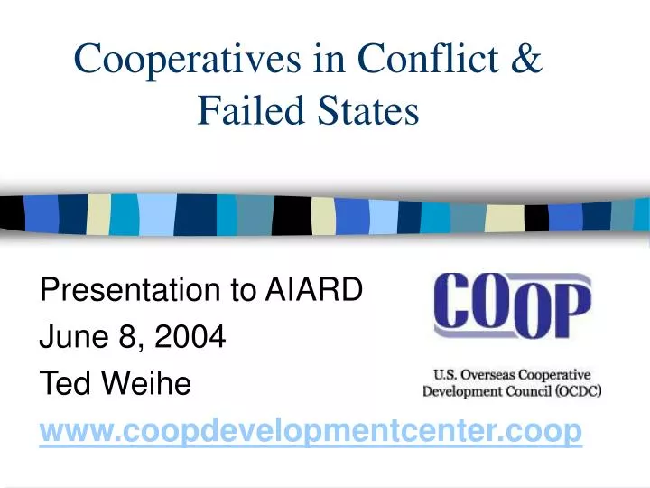 cooperatives in conflict failed states