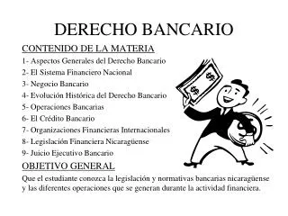 derecho bancario