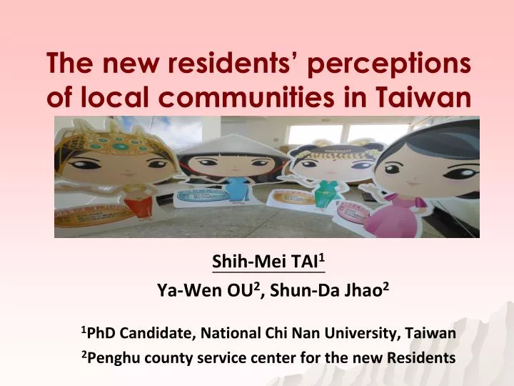 the new residents perceptions of local communities in taiwan