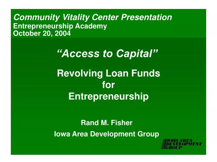 access to capital