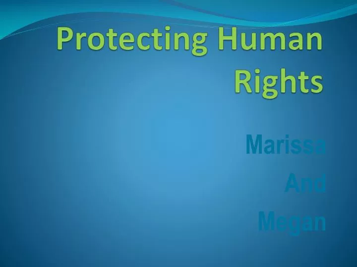 protecting human rights