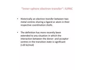 inner sphere electron transfer iupac