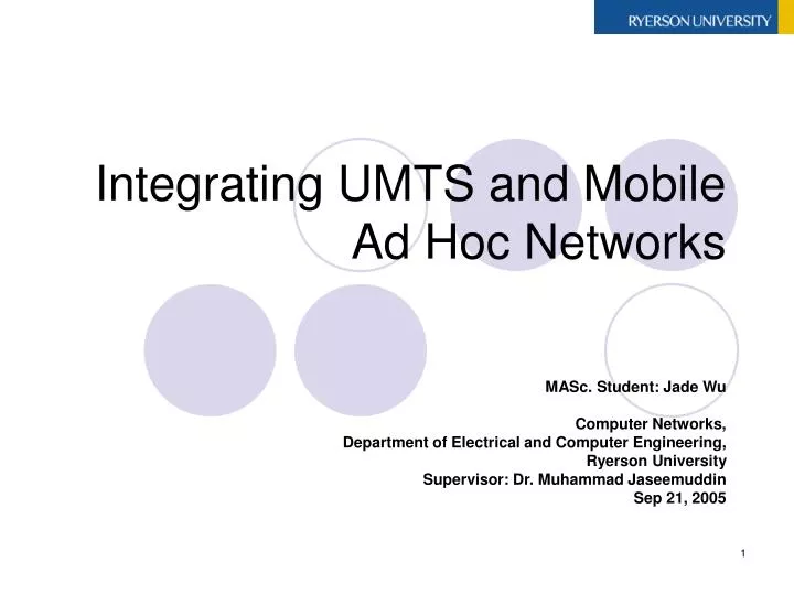 integrating umts and mobile ad hoc networks