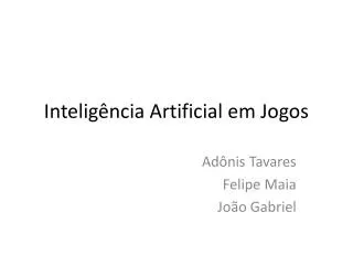 intelig ncia artificial em jogos