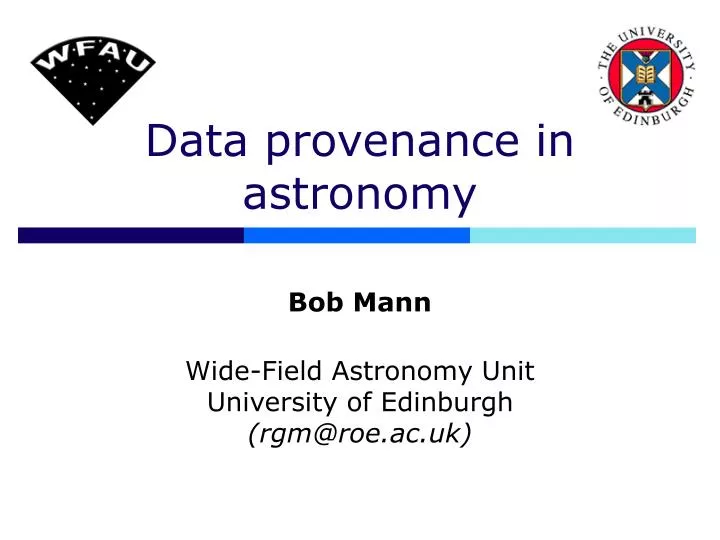 data provenance in astronomy