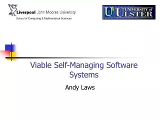 Viable Self-Managing Software Systems