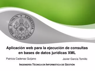 aplicaci n web para la ejecuci n de consultas en bases de datos jur dicas xml