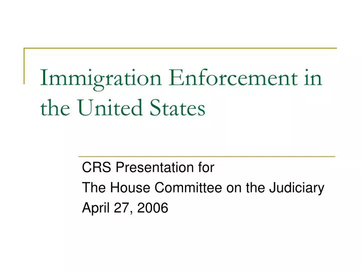 immigration enforcement in the united states